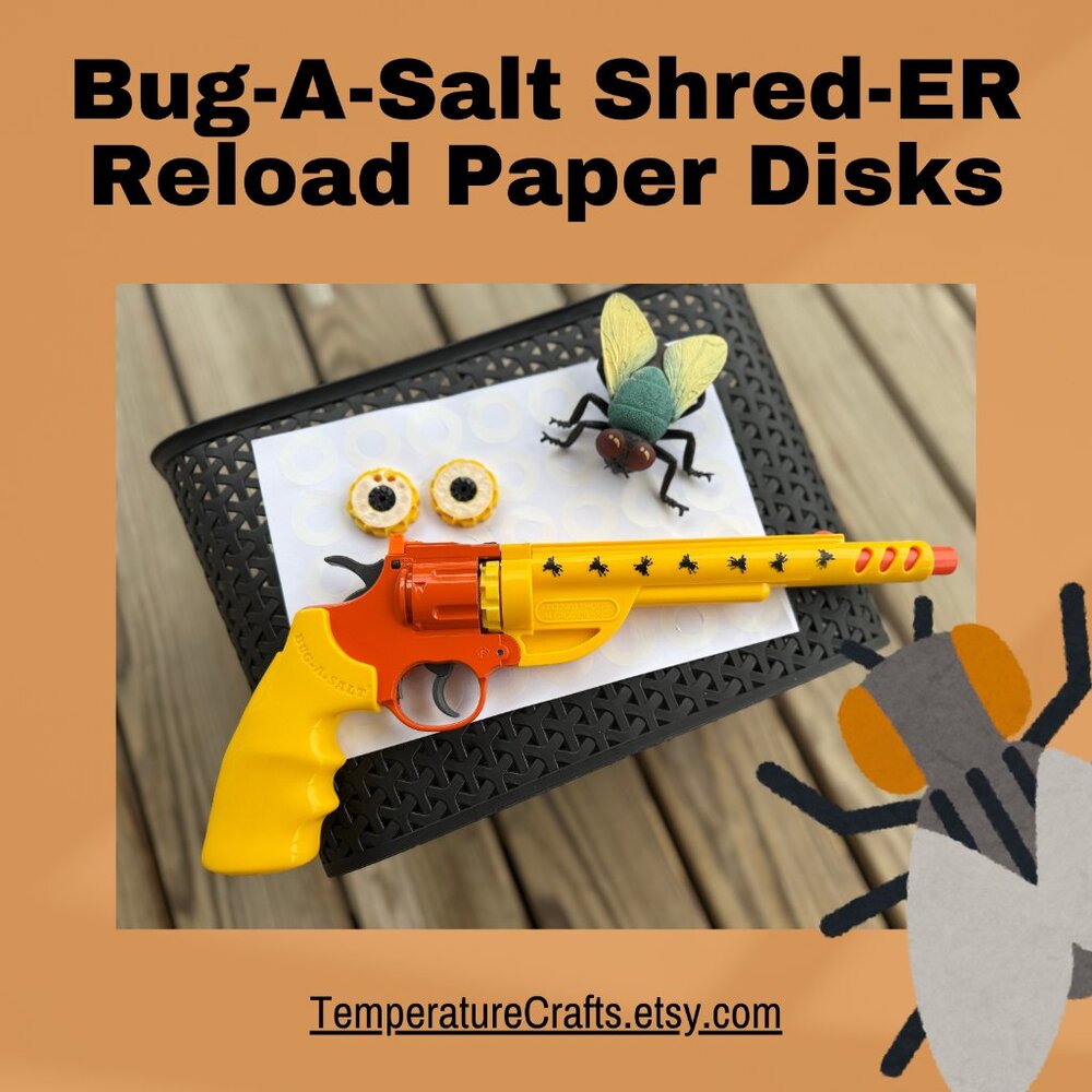 Bug-A-Salt Shred-ER Reload Paper Disks | 200-Pack Low-Mess Reloading Solution